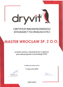 Certyfikat Dryvit